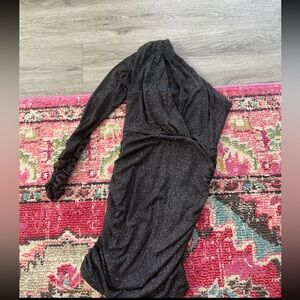 Lucy in the Sky Black Glitter Mini Dress